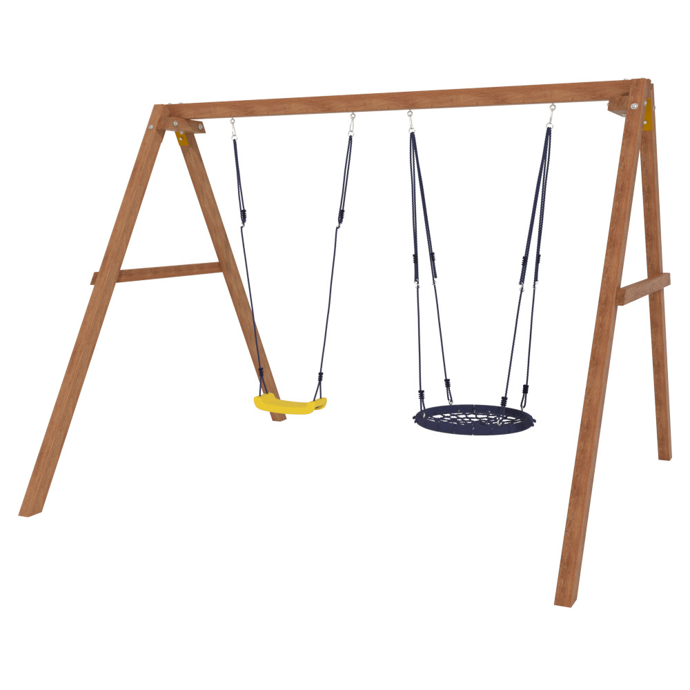 Деревянные качели с качелями гнездо 60 см