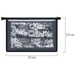 Папка для труда BRAUBERG А4, 2 отделения, пластик, молния сверху, органайзер, "Graffiti", 272215