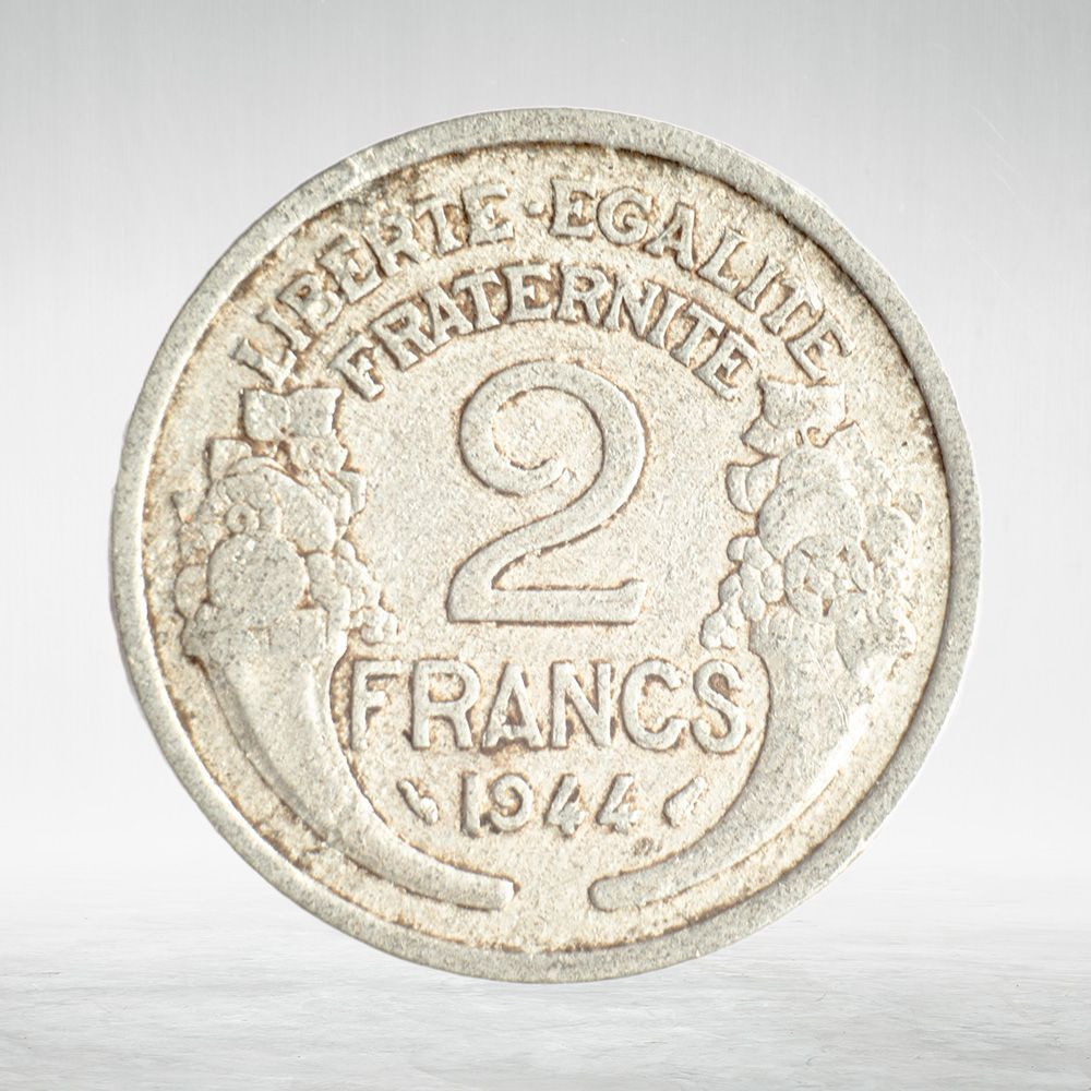 France, 2 Francs 1944 - Light Type, VF