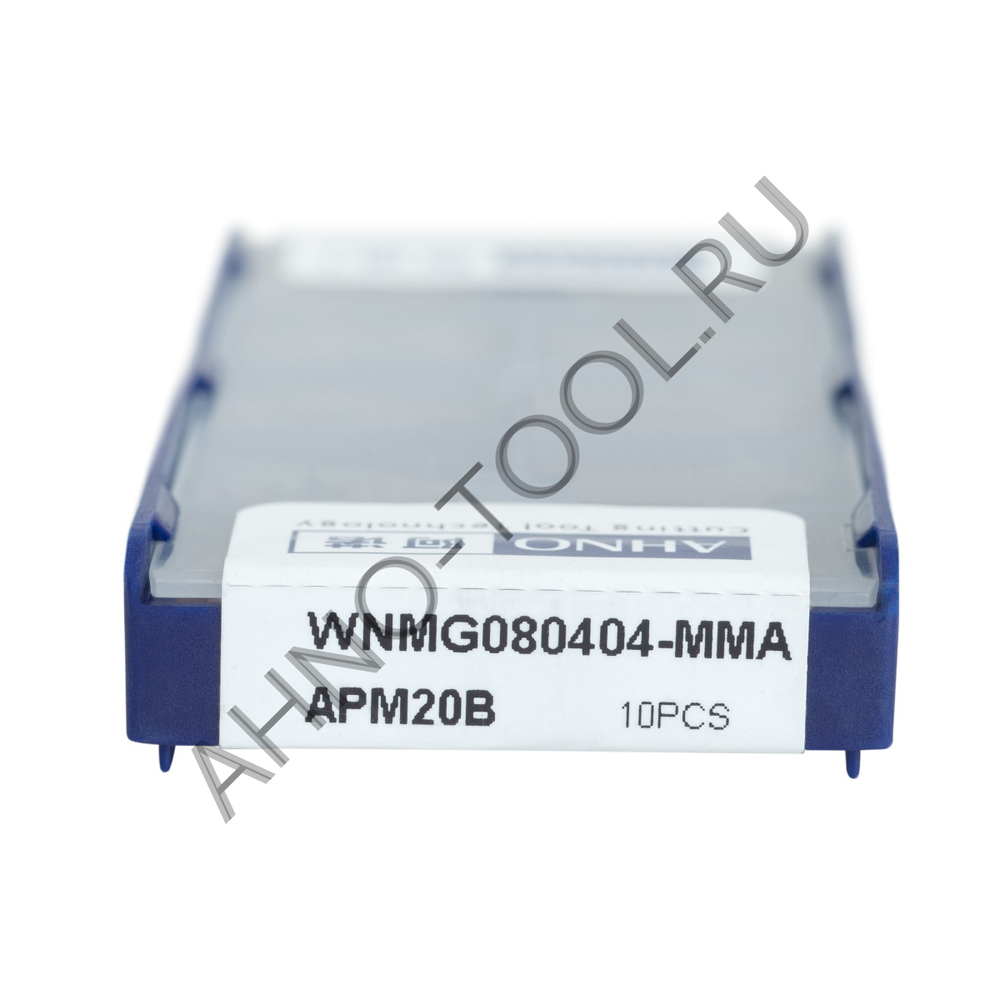 Пластина твердосплавная ISO WNMG080404-MMA APM20B AHNO по жаропроч. и нерж.стали, получистовая