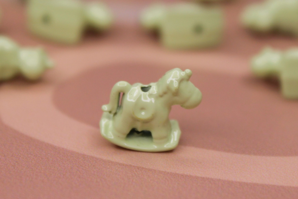 Бусина лошадка 14х8 мм светло-зеленая