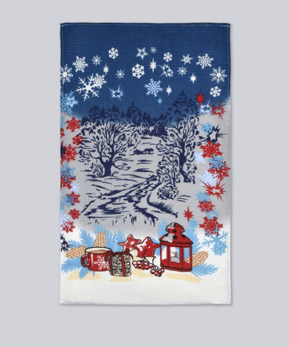 Полотенце вафельное 35*60см «Новогодний уют» НГ_2