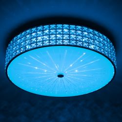 Citilux Портал CL32418G1 LED RGB Люстра хрустальная с пультом Хром