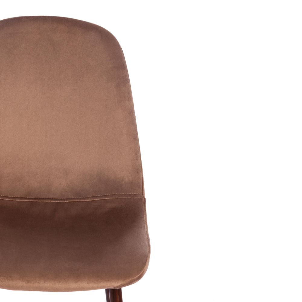 Стул BREEZE (mod. 4724) Велюр/металл , 44 х 53 х 87 см, Brown (коричневый) HLR11 / орех