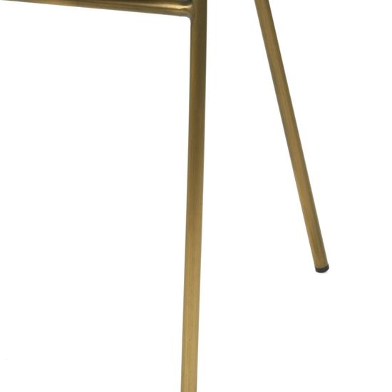 Обеденный стул Gloster металлический каркас, серая ткань и деревянная спинка