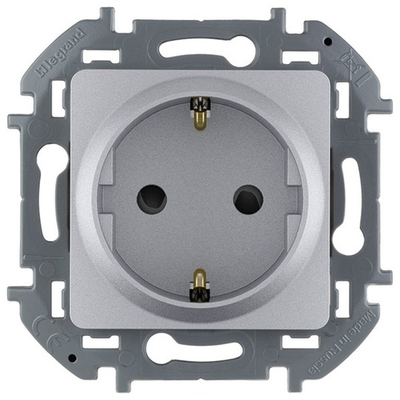 Розетка с/з 220В Legrand Inspiria алюминий 673722