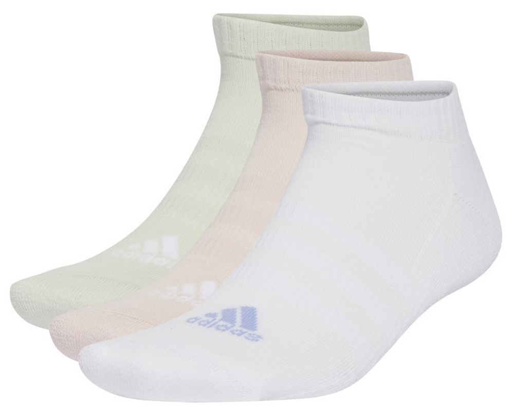 Теннисные носки Adidas 3-Stripes Cushioned Sportswear Low-Cut Crew Socks - разноцветный