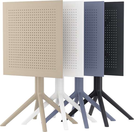 Стол пластиковый складной Sky Folding, 60х60 см, бежевый