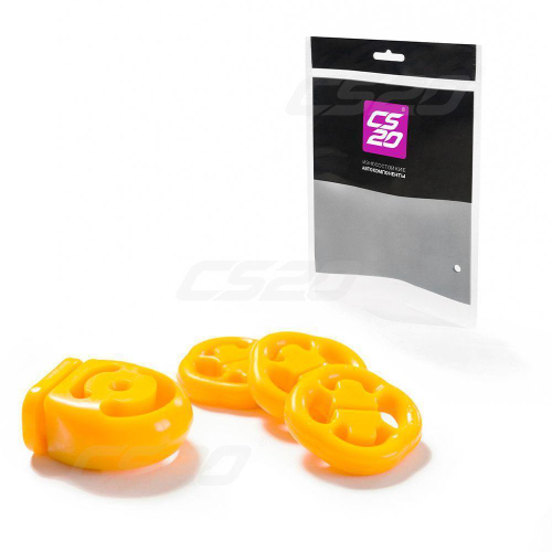 Резинка подвески глушителя для ВАЗ 2110 4шт полиуретан желтый Comfort CS20