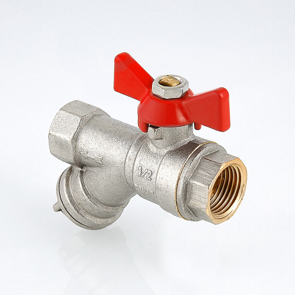 Кран шаровой VALTEC COMBI со встроенным фильтром и ручкой-бабочкой