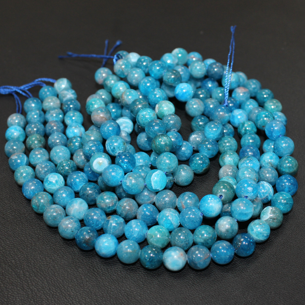 Апатит АА Синий бусины 6мм 8мм