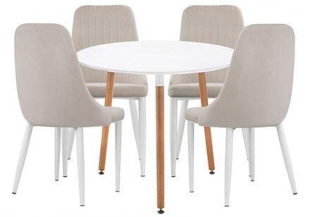 Обеденная группа Woodville Уин 80 white, beige