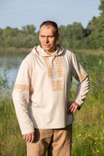 Рубашка из крапивы с капюшоном
