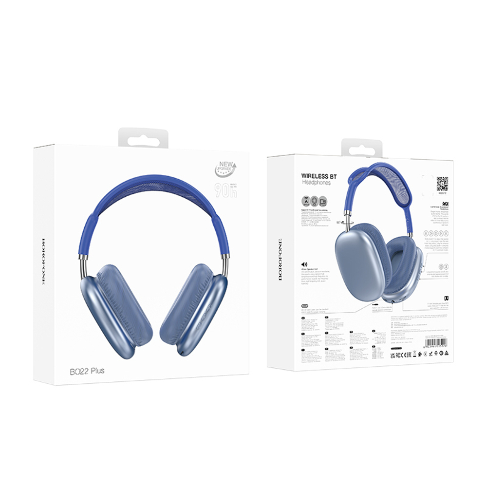Полноразмерные Bluetooth наушники BOROFONE BO22 Plus (синий)