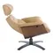 Кресло-реклайнер Angel Cerda A928 бежевая кожа и шпон ореха