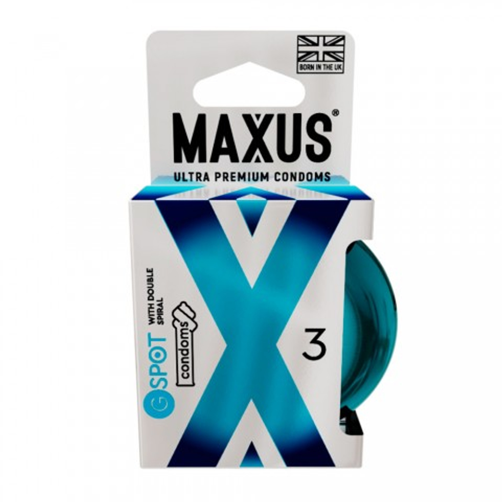 Презервативы MAXUS X-Edition G Spot, с двойной спиралью для стимуляции точки G, 3 шт