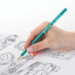 Карандаш чернографитный STAFF "EVERYDAY", 1 шт., НВ, без резинки, пластиковый, корпус зеленый, заточенный, 180962