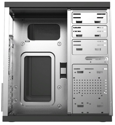 Foxline FZ-053-SX450R " Forza mATX, 450W, 2xUSB2.0, Black, w/o FAN, 12 cm fan PSU, power cord"