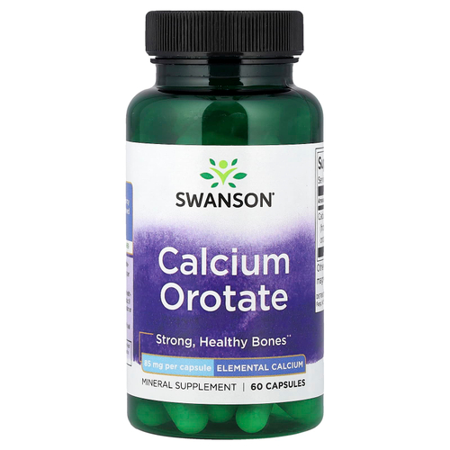 Swanson Vitamins, Оротат кальция, 85 мг, 60 капсул