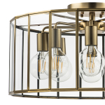 798281 Люстра GENNI 8х40W E27 ЛАТУНЬ/ПРОЗРАЧНЫЙ