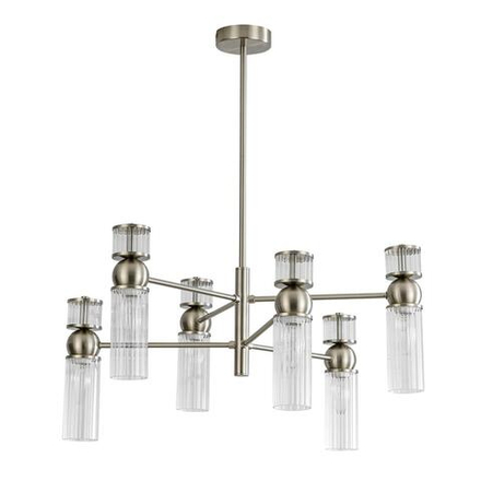 8277/6 MODERNI сатин никель/прозрачный, металл/стекло Люстра Е14 6*40W 220V DENVER