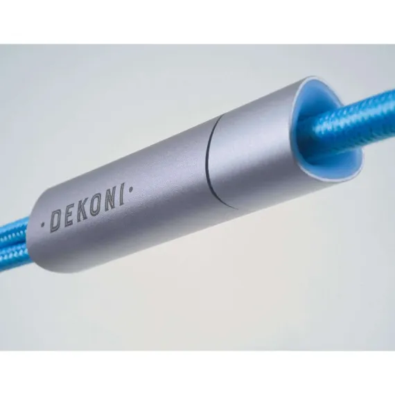 Dekoni Audio Postsplit 3.5mm with Nylon Woven Jacket Blue