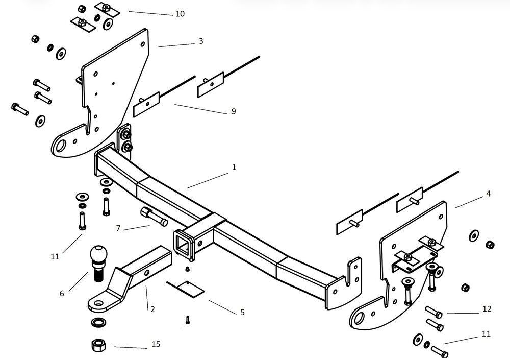 Фаркоп с элект. Smart, на Oting Palasso, 2024- (паспорт и сертификат в комплекте) FA 0135-E, Бизон