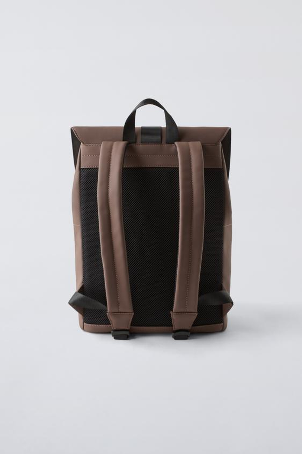 ZARA ПРОРЕЗИНЕННЫЙ РЮКЗАК, КОРИЧНЕВЫЙ