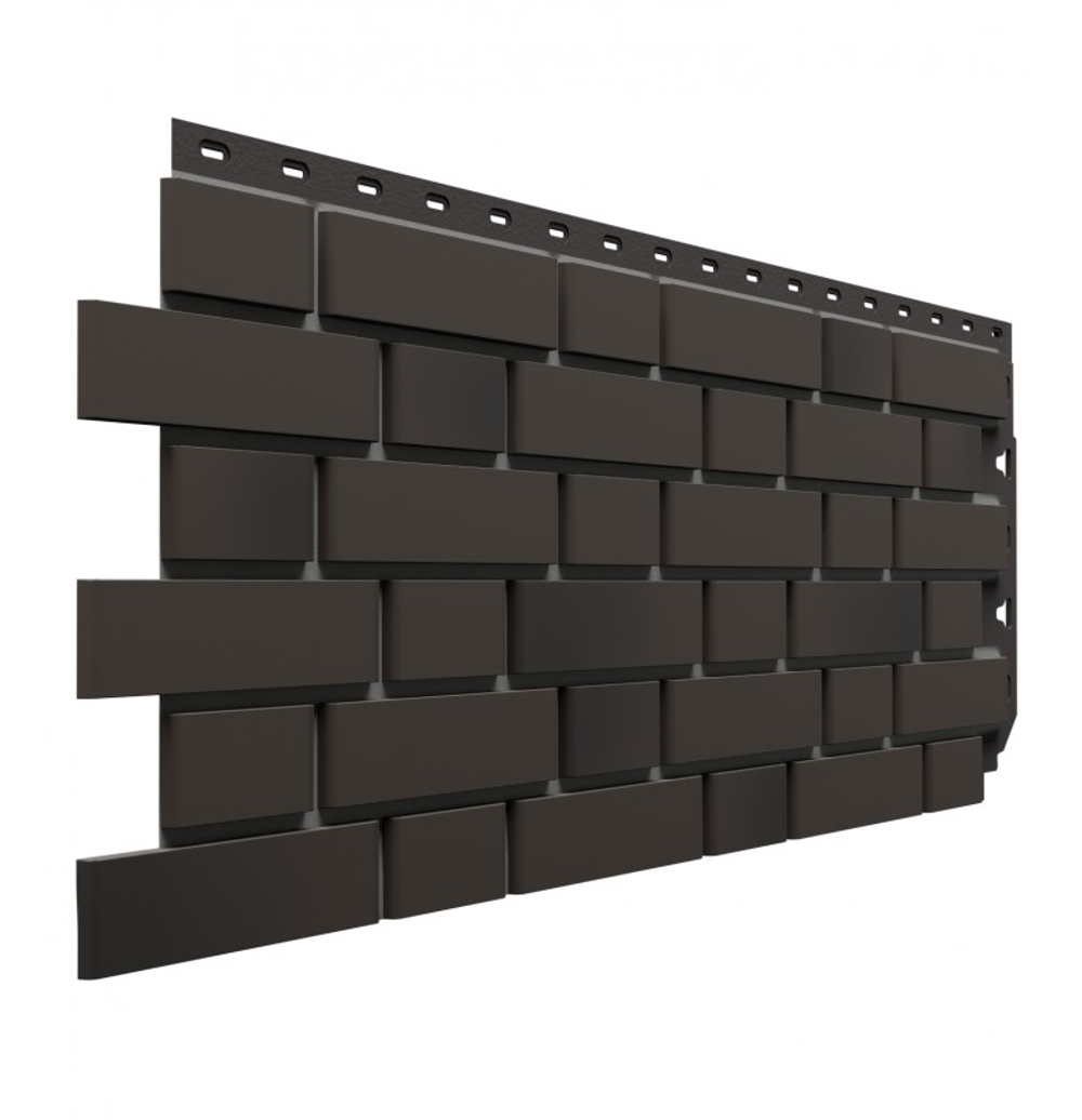 Фасадные панели (Цокольный Сайдинг) Деке Флемиш PREMIUM Темно-Коричневый