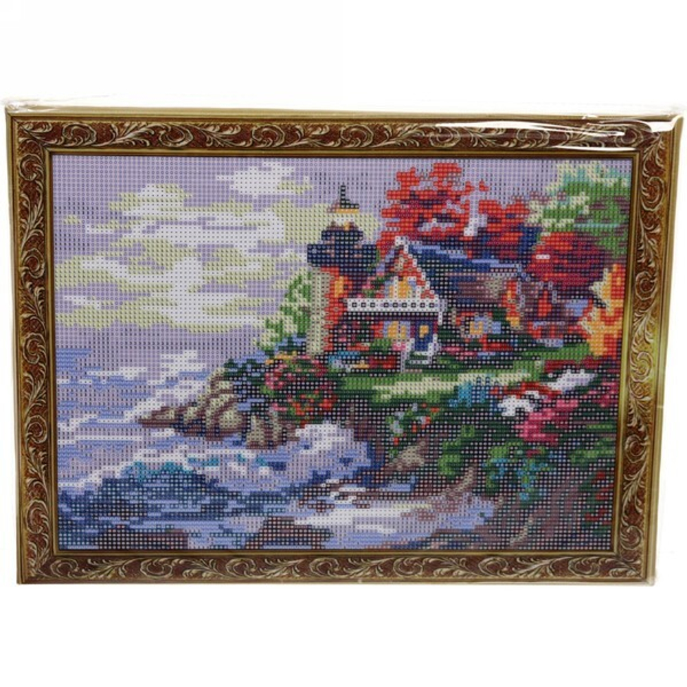 Алмазная мозаика 30*40см «Дом у моря» М40224