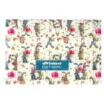 Папка-конверт на кнопке, Sahand, A4 220х320 мм, 180 мкм, пластик, с рисунком, "Classic", ассотри