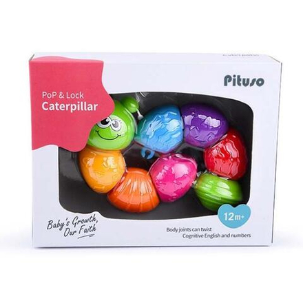 PITUSO Развивающая игрушка-трещетка Гусеница