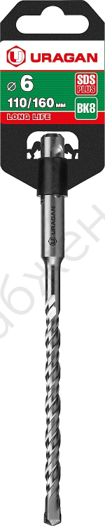 URAGAN 6х160 мм, SDS-plus бур (29311-160-06)