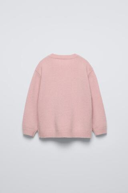 ZARA СВИТЕР ИЗ 100% КАШЕМИРА, ПЫЛЬНО-РОЗОВЫЙ