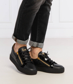 Кожаные кроссовки s logoball Giuseppe Zanotti - черный(RU00010)