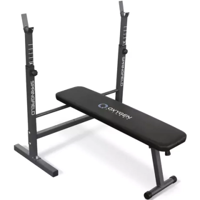 OXYGEN FITNESS SPRINGFIELD СКАМЬЯ ДЛЯ ЖИМА СО СТОЙКАМИ ЧЕРНАЯ