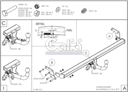 Фаркоп оцинкованный Galia H099A для Hyundai Elantra 2011-2016(паспорт и сертификат в комплекте)(без электрики)
