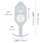 Черная анальная пробка для ношения 18см b-Vibe Snug Plug 7 BV-045-BLK