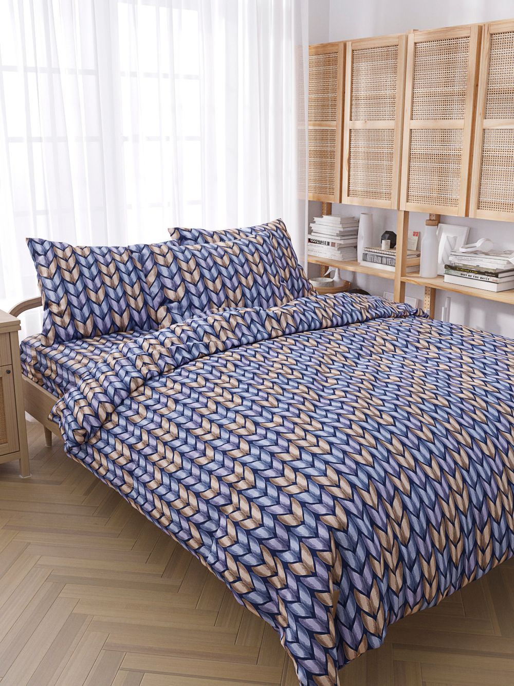 Наволочка комплект 2шт Сказка "Крупное вязание" 50х70 см, перкаль