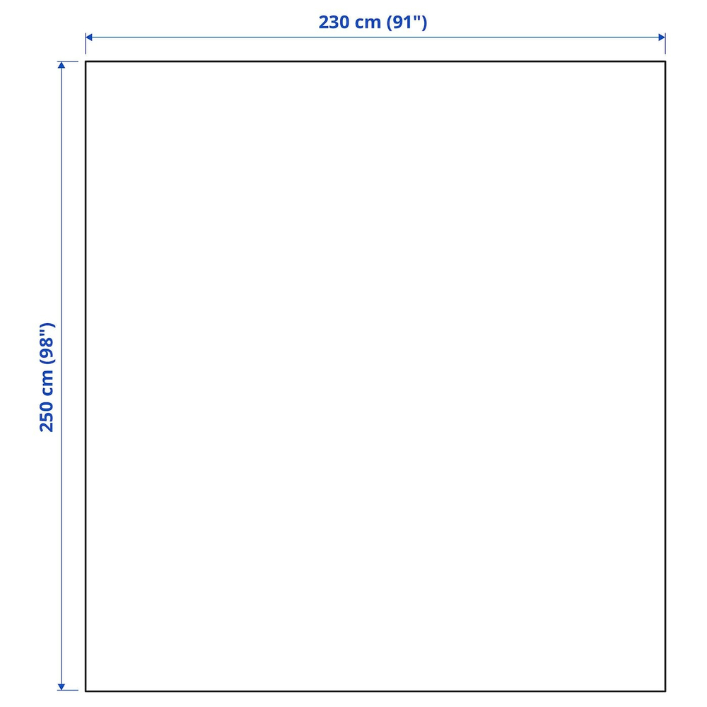 IKEA INDIRA  (ИКЕА ИНДИРА)  -  Покрывало, темный серо-голубой, 230x250 см