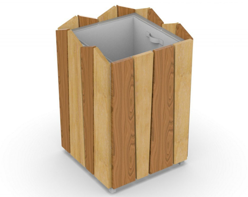 Урна для детской площадки с оцинкованным вкладышем Тип 3 140.42