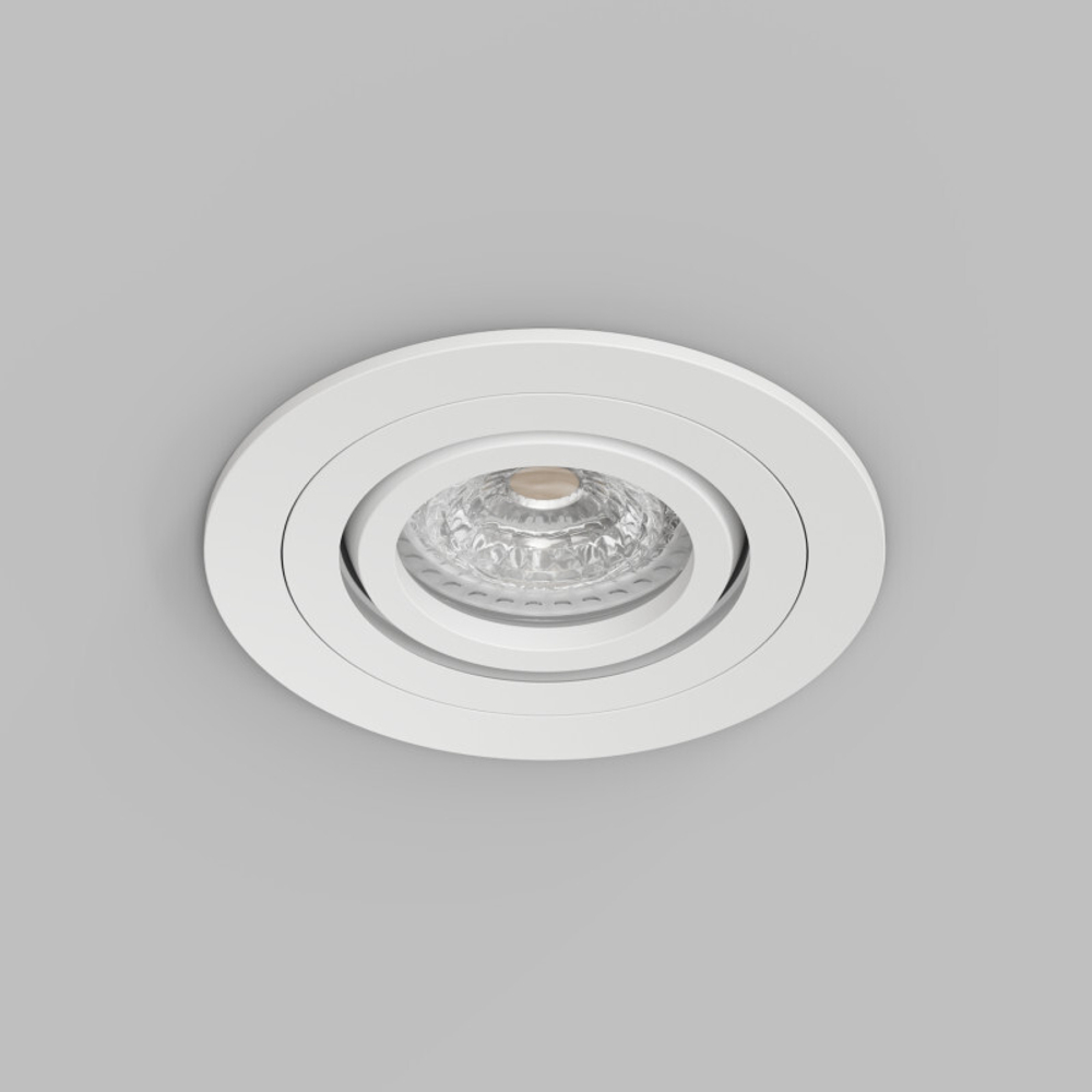 DK2110-WH Встраиваемый влагозащищённый светильник HYDRO, IP44, до 15 Вт LED, GU10, алюминий, белый