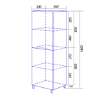 Пенал напольный Loranto Santorini 360х300х1800 правый, белый (CS00086965)
