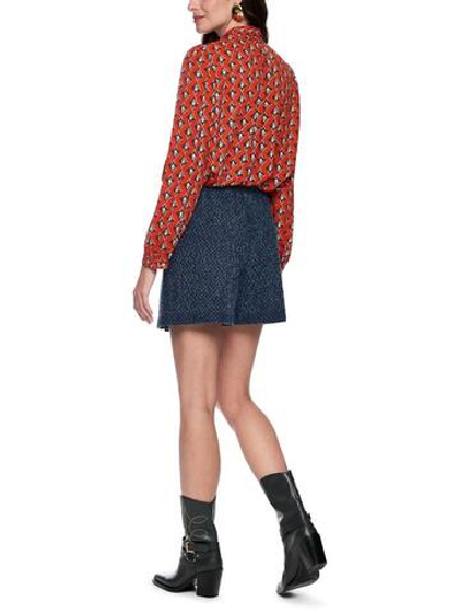 Marc Cain Шорты - юбка из фактурного денима