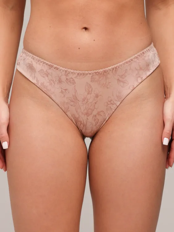 Трусы Zebra бразилиана (принт/телесный)