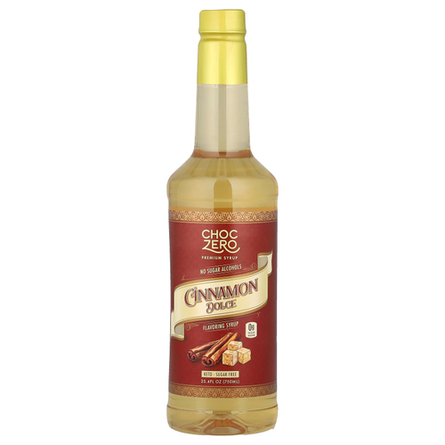 ChocZero, Премиальный сироп, дольче с корицей, без сахара, 750 мл (25,4 жидк. унц.)