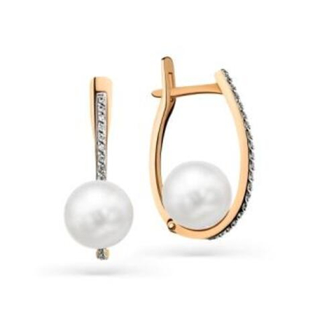 Серьги из золота с жемчугом