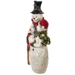 GAEM Фигурка декоративная "Снеговики", L18 W9 H31 см