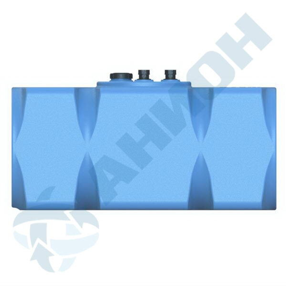Емкость прямоугольная горизонтальная для дизельного топлива со сливом
 Анион 500 л. горизонтальный (1390x650x740см;синий) - арт.559434