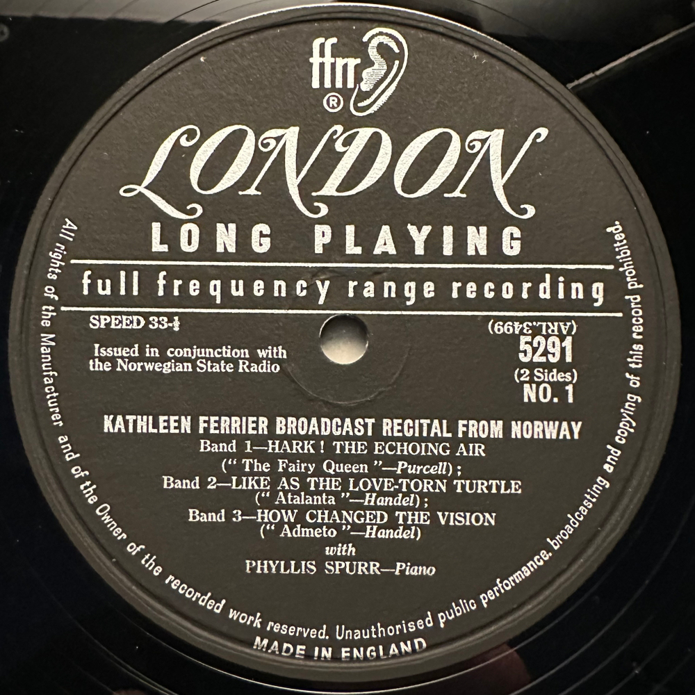 Кэтлин Ферриер - Cольный концерт в Норвегии (Англия)